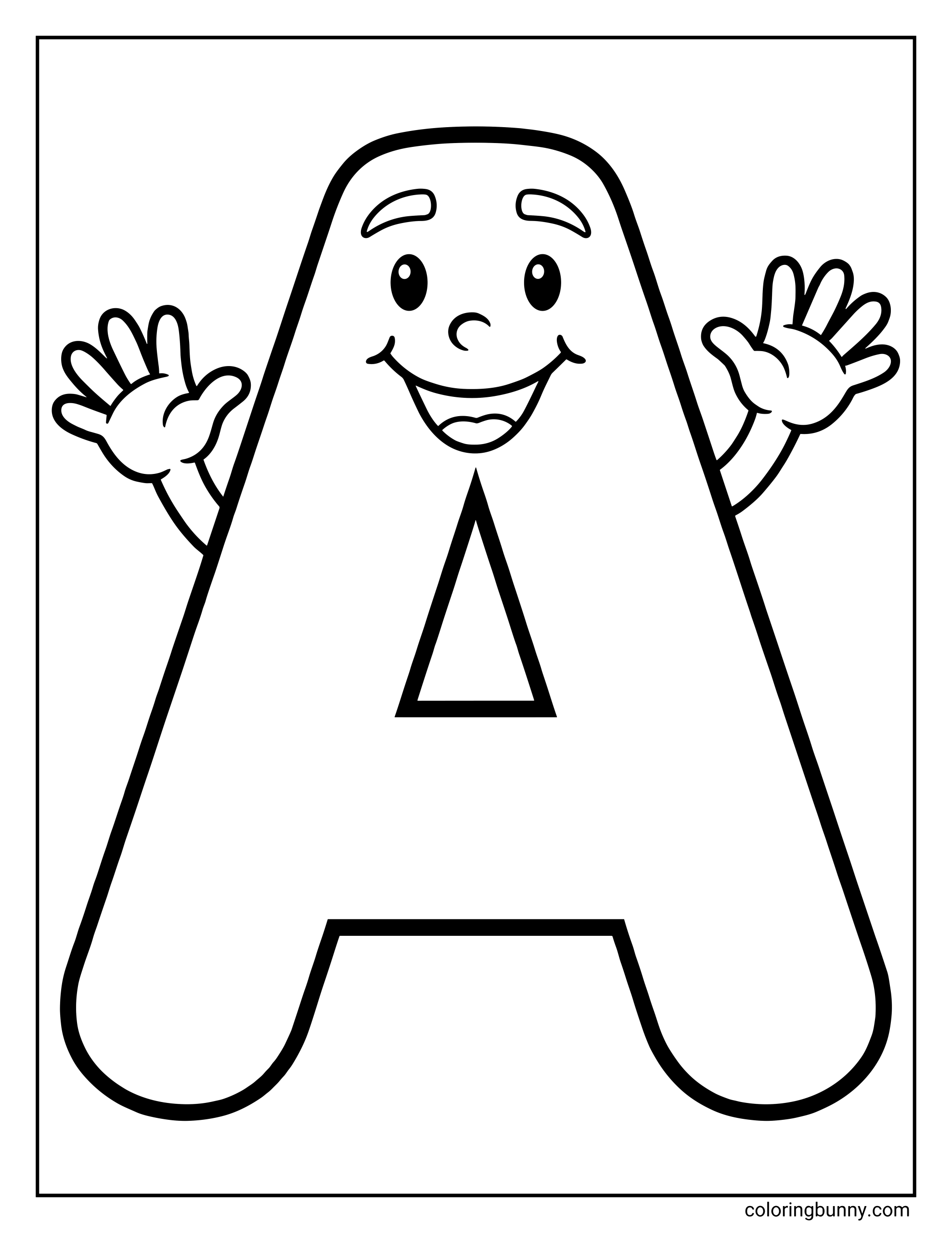 Trang Tô Màu Chữ A Lớn Đơn Giản