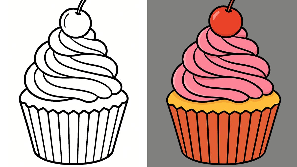 Trang Tô Màu Bánh Cupcake