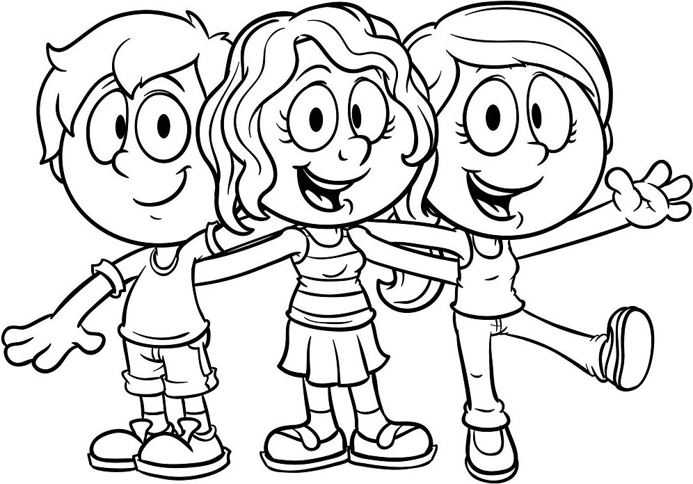 3 đứa trẻ vui vẻ