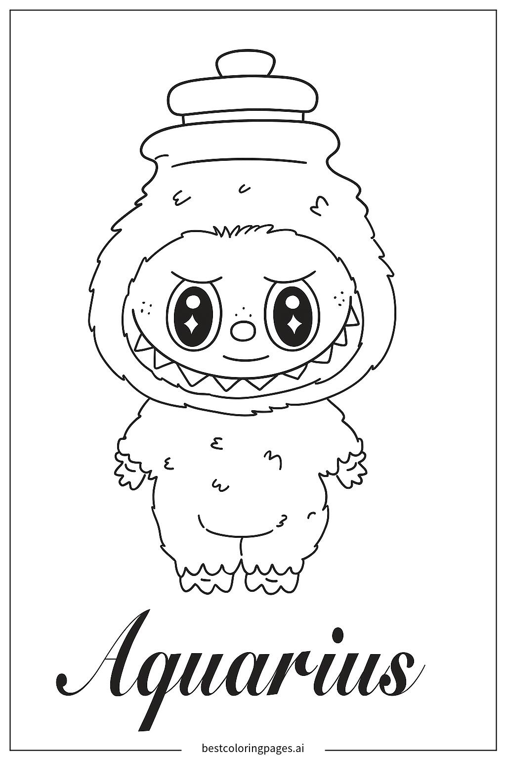 Aquarius character illustration