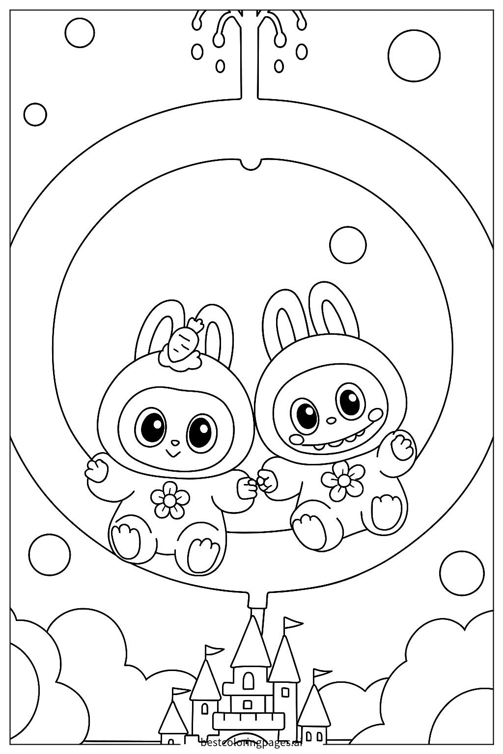 Bunny friends in the sky