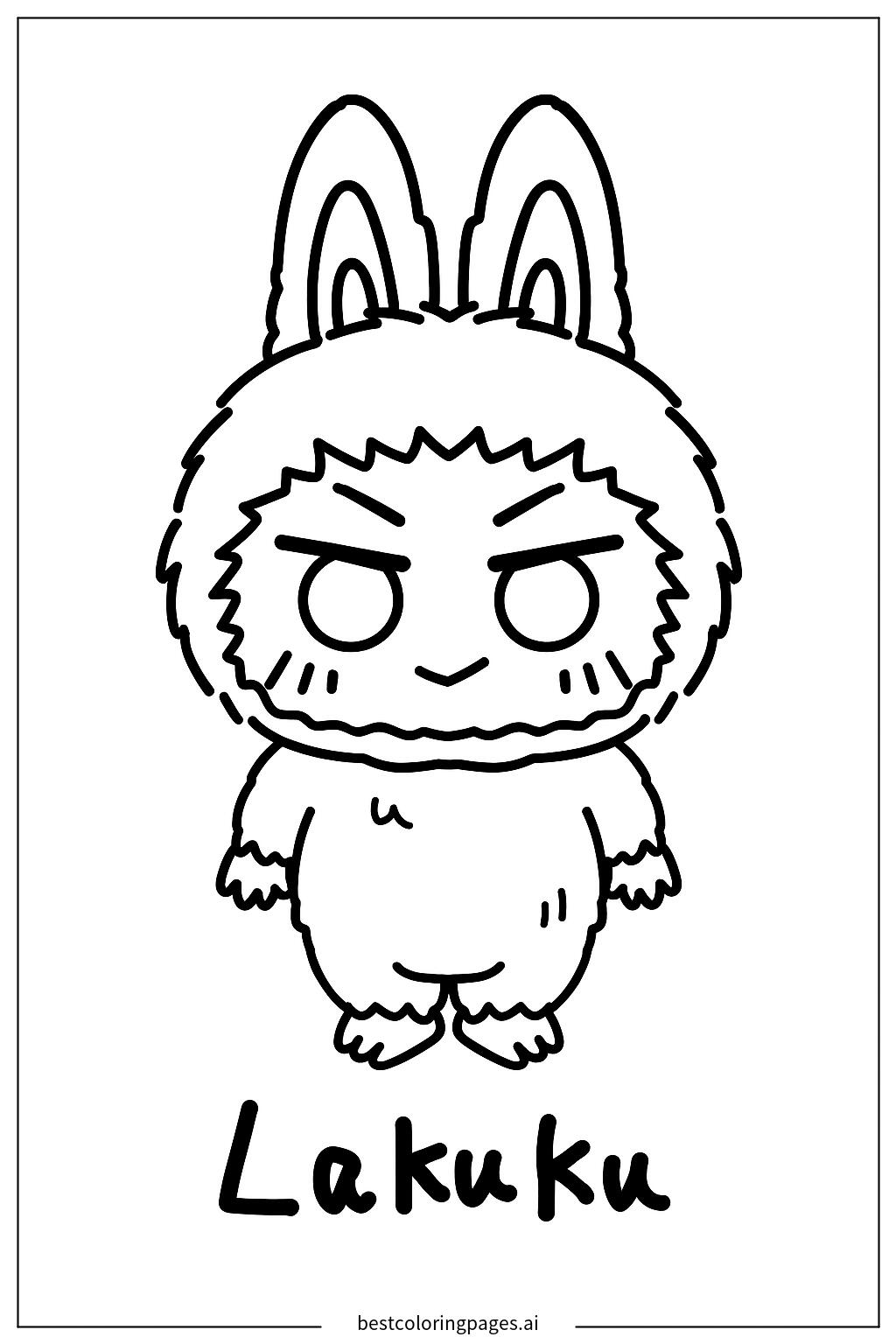 Cute fluffy labubu