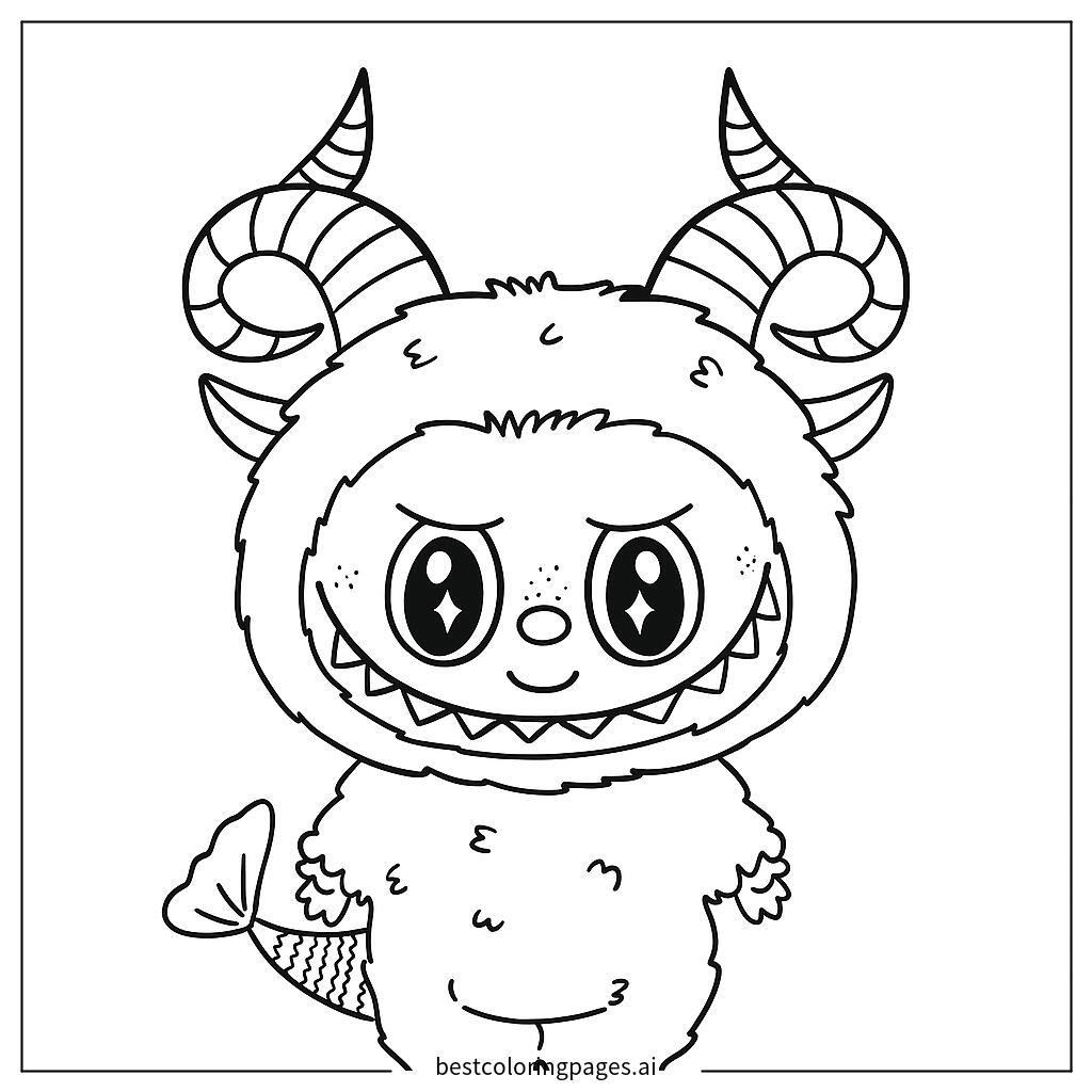 Cute fluffy monster