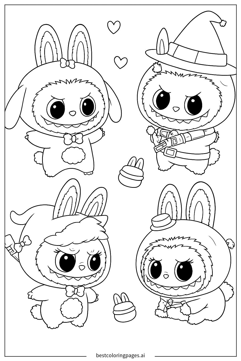 Cute labubu characters