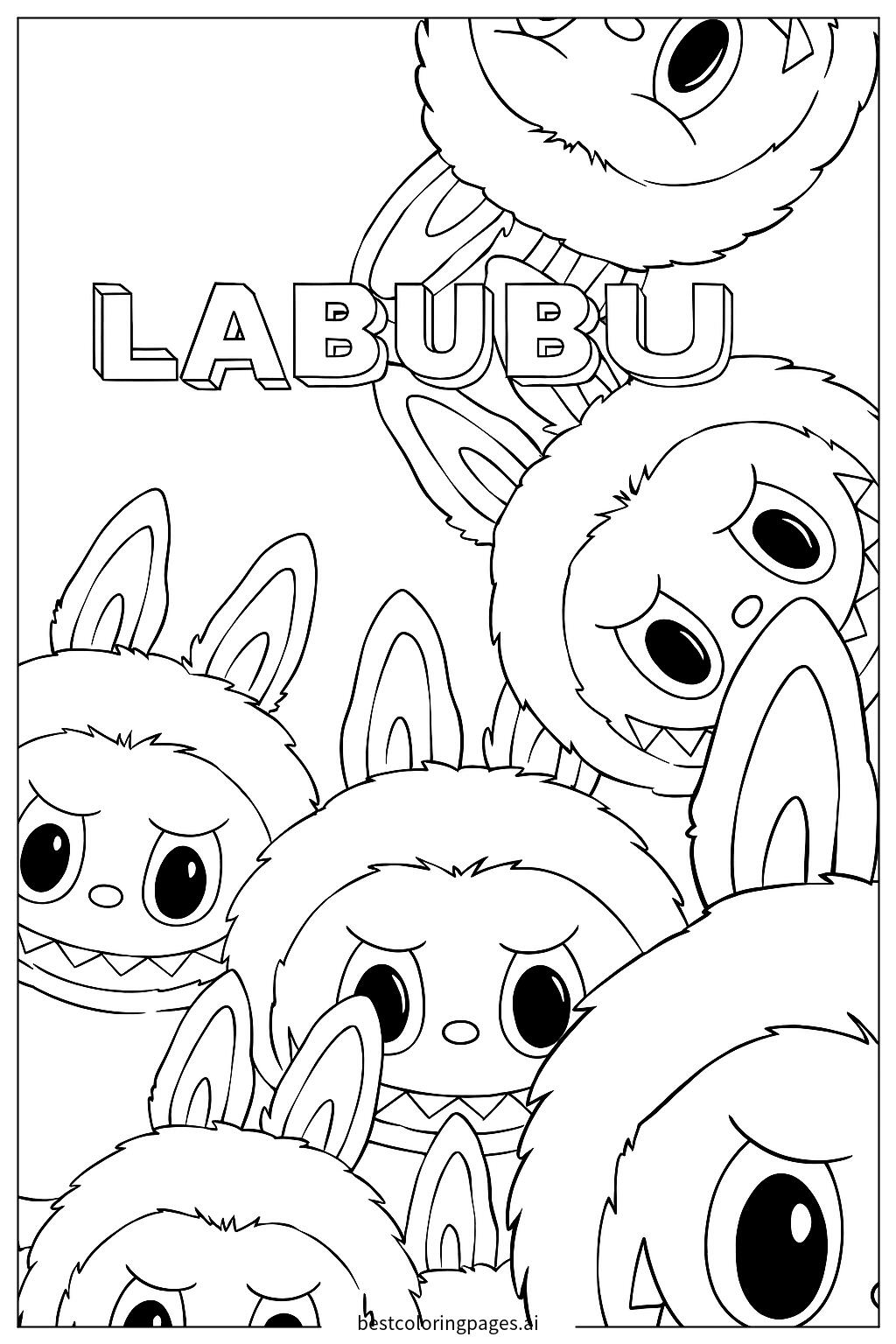 Cute labubu crowd