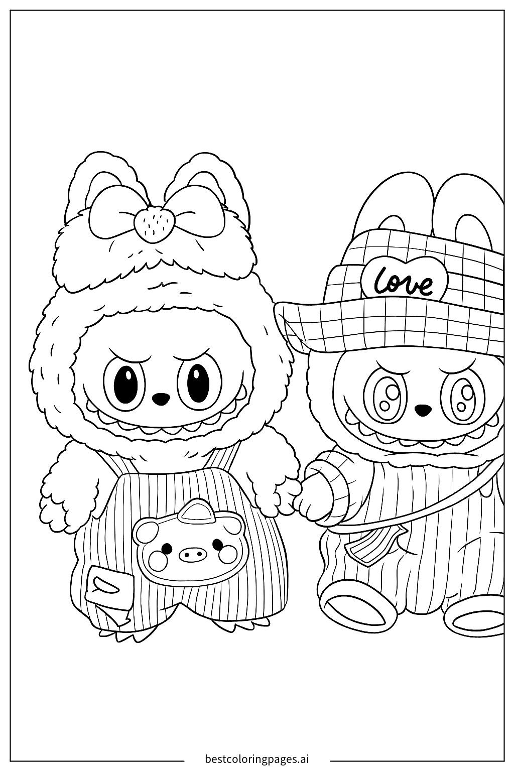 Cute labubu friends
