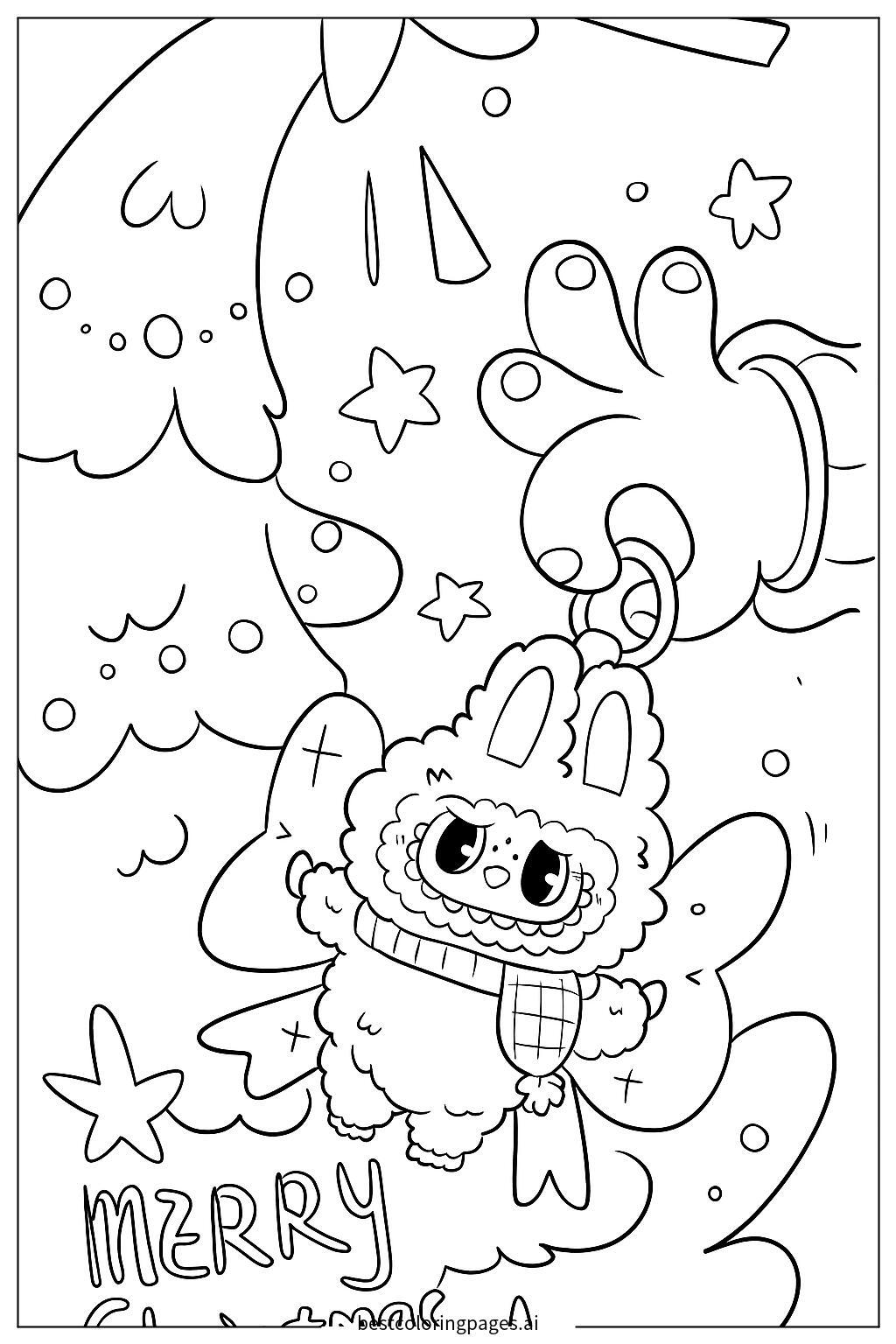 Cute labubu ornament