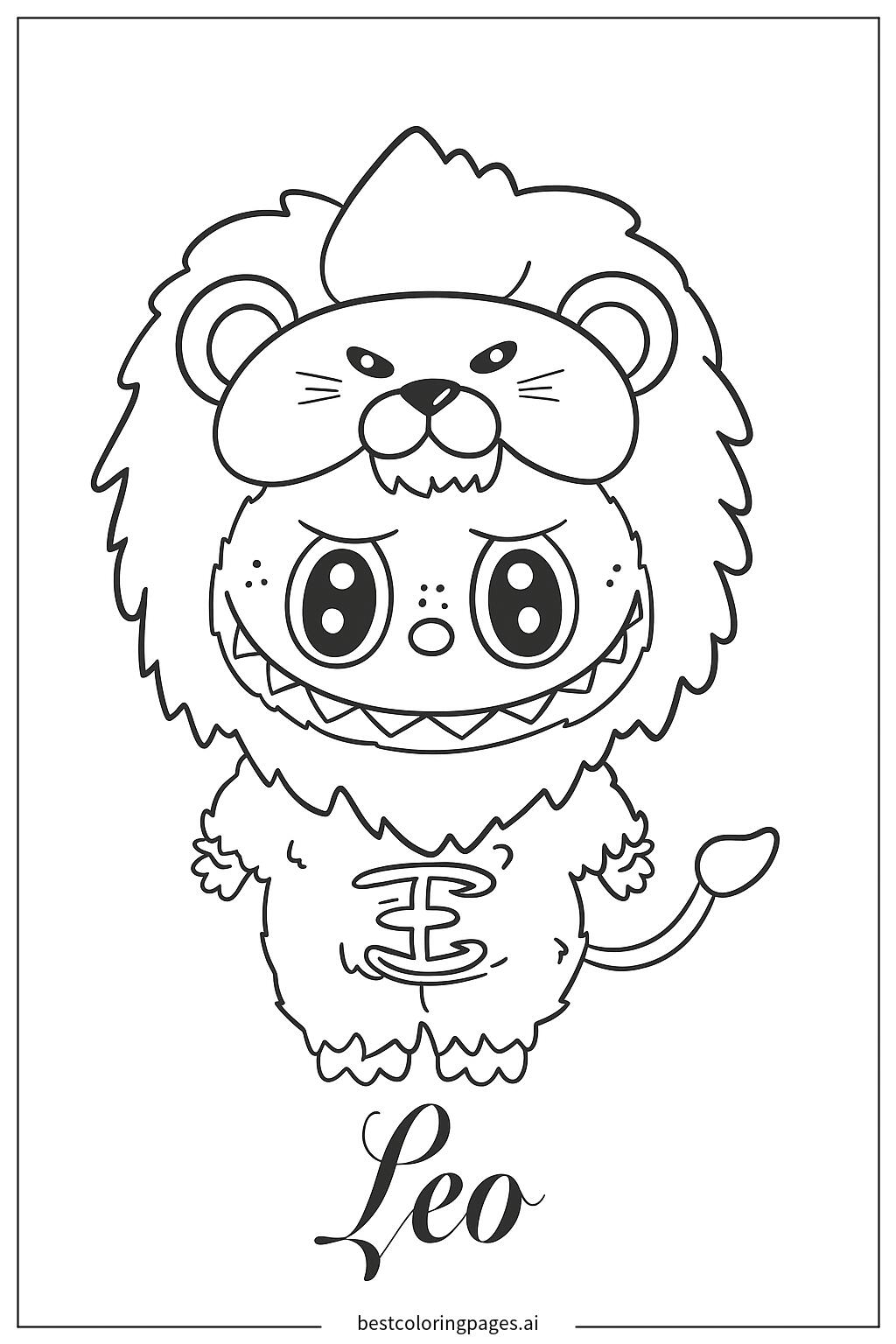 Cute leo labubu