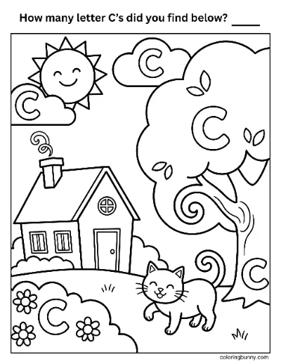 Tìm Chữ C Trang Tô Màu 2