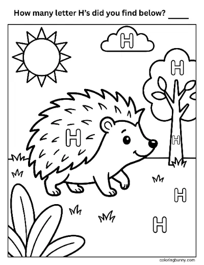 Tìm Chữ H - Trang Tô Màu 2