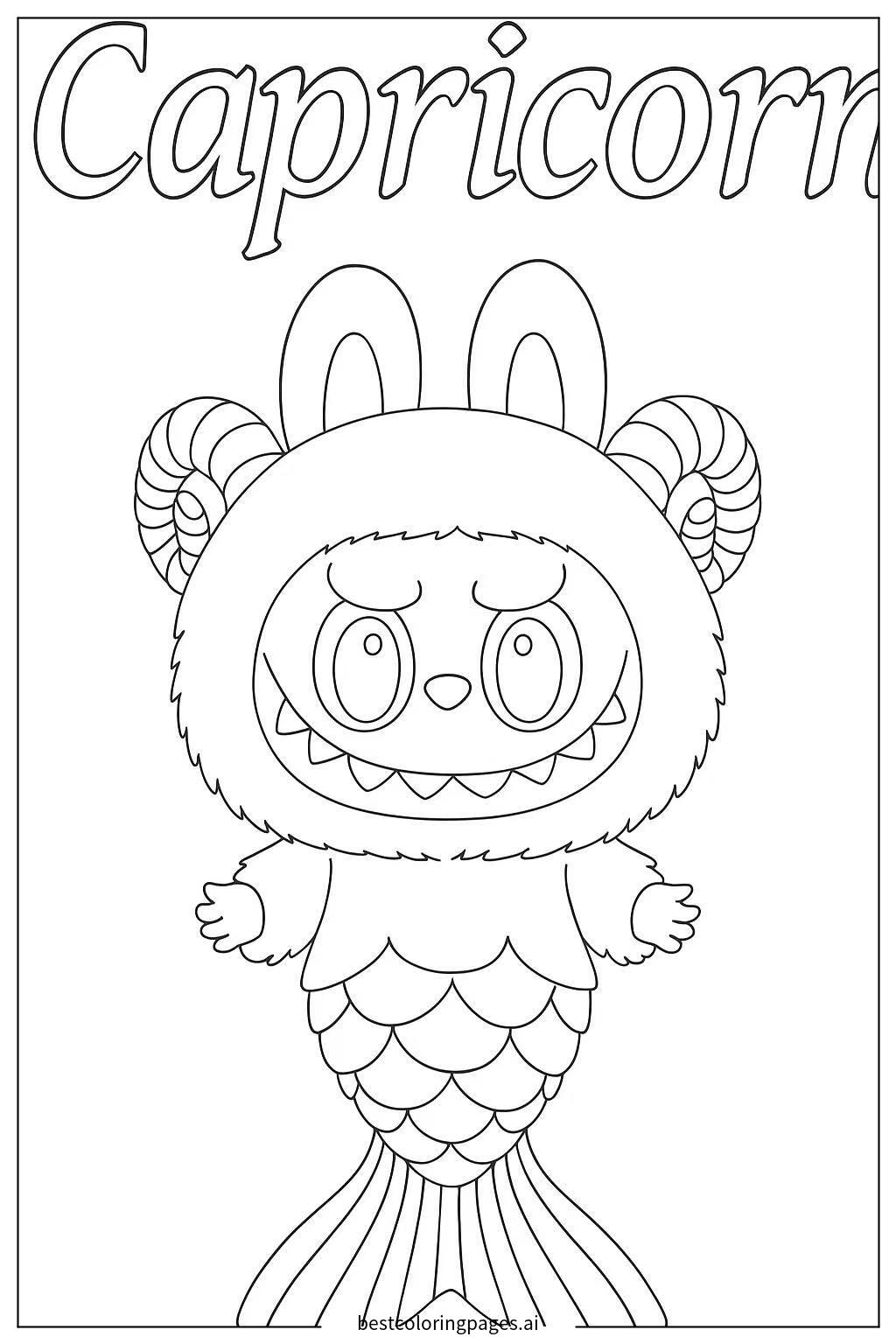 Fluffy labubu smiling