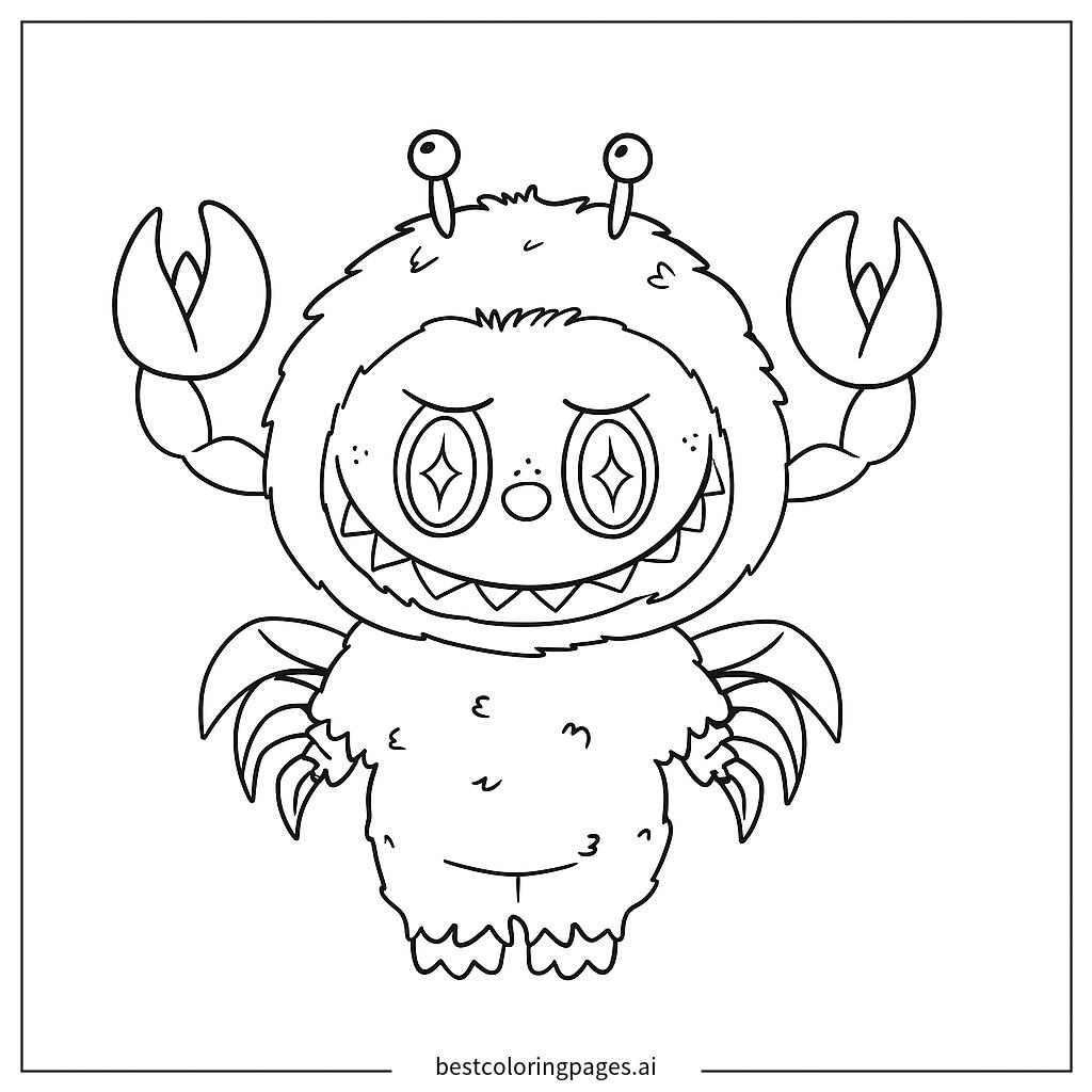 Fuzzy crab monster
