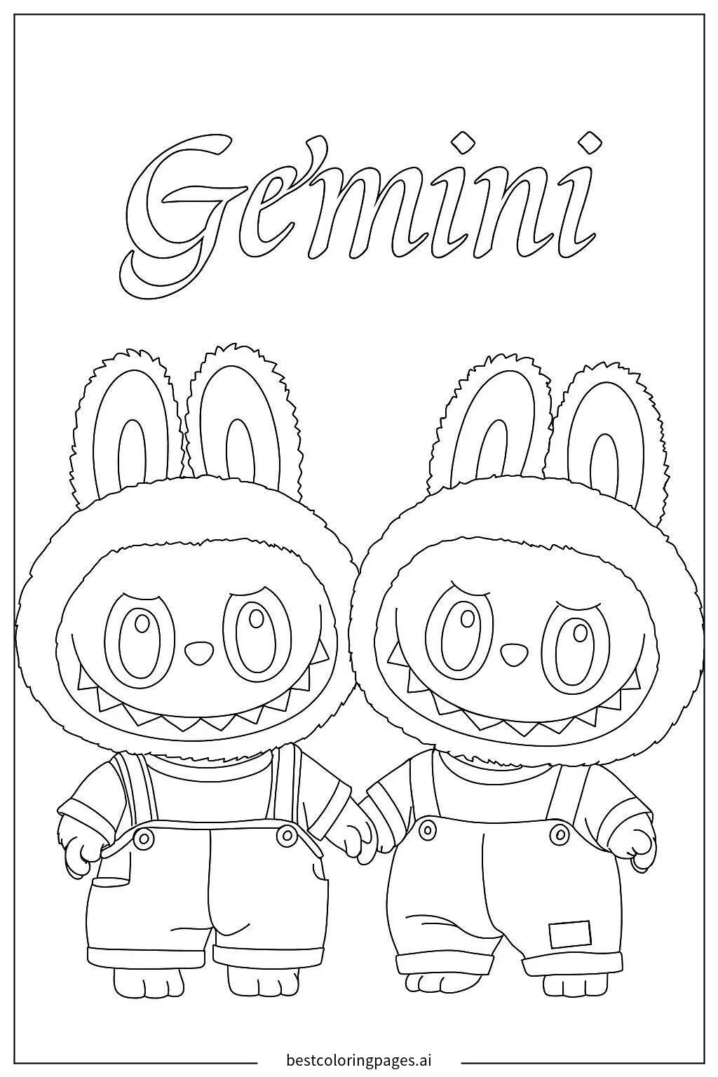 Gemini labubu twins