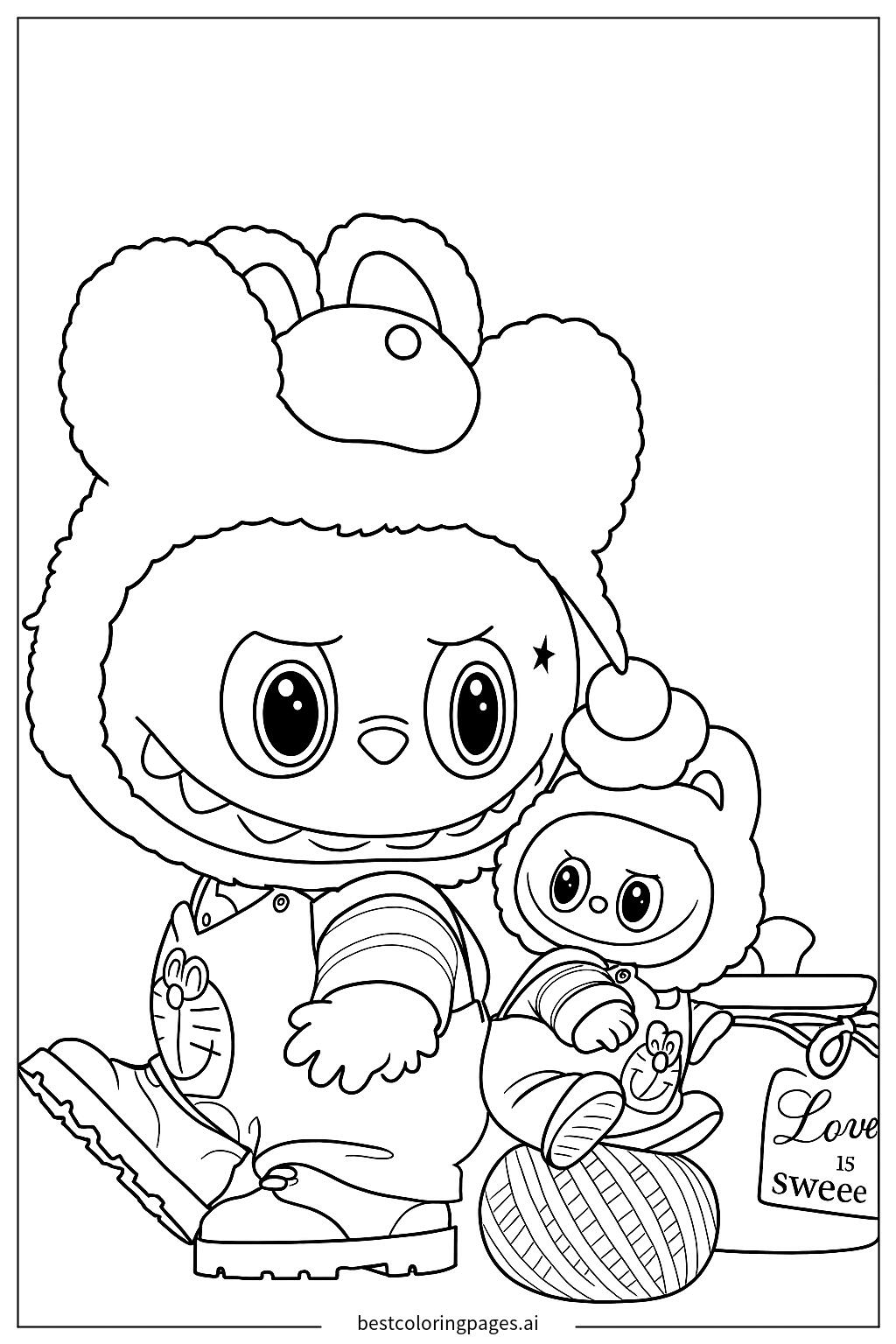 Labubu and friend