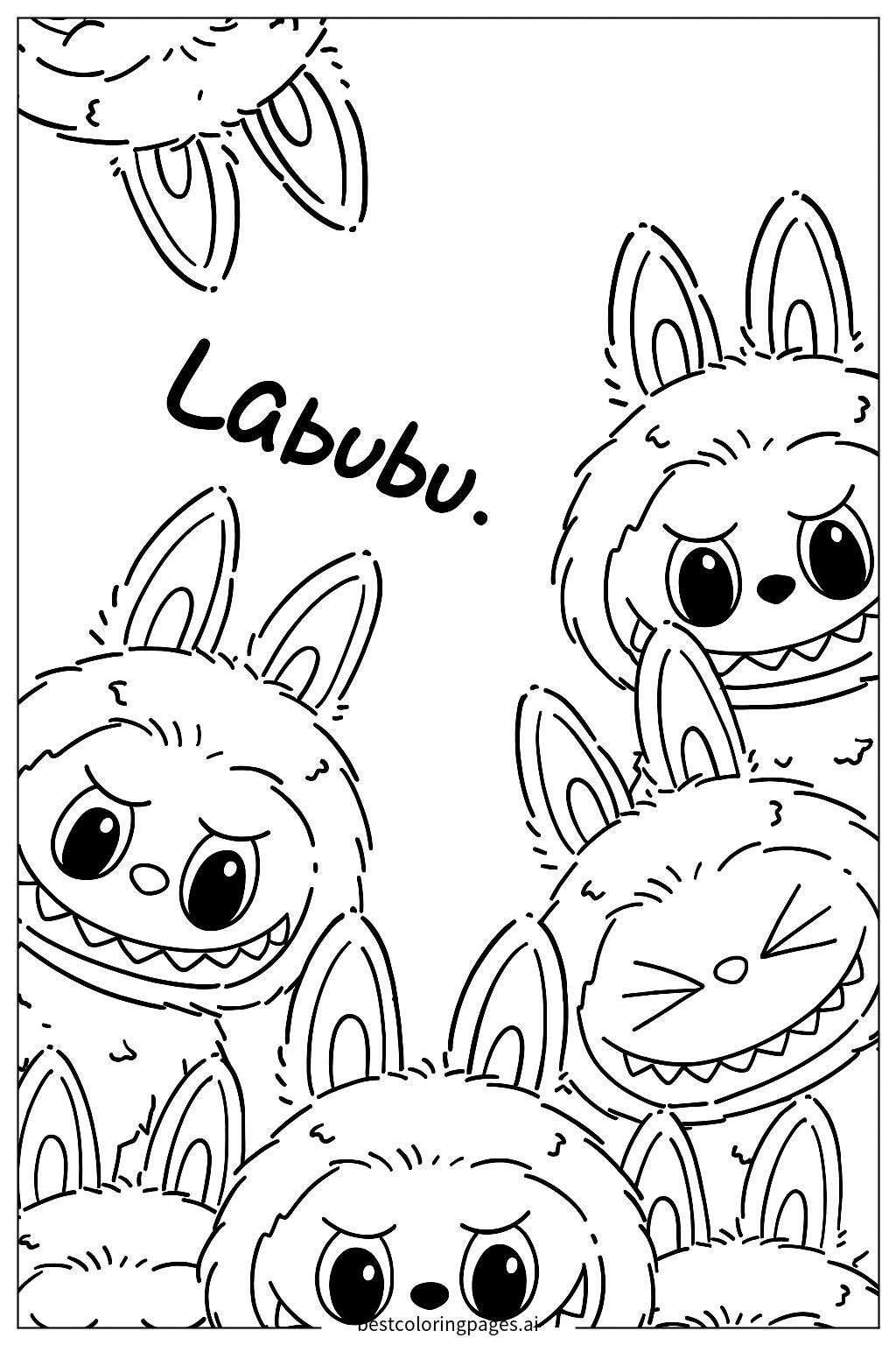 Labubu faces pattern