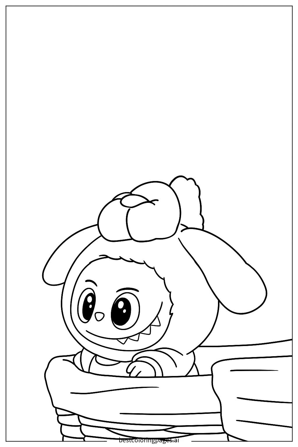 Labubu in a basket