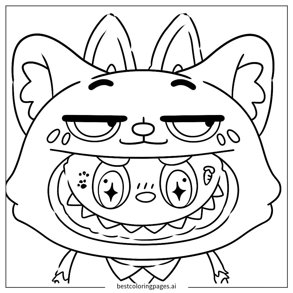 Labubu in cat costume