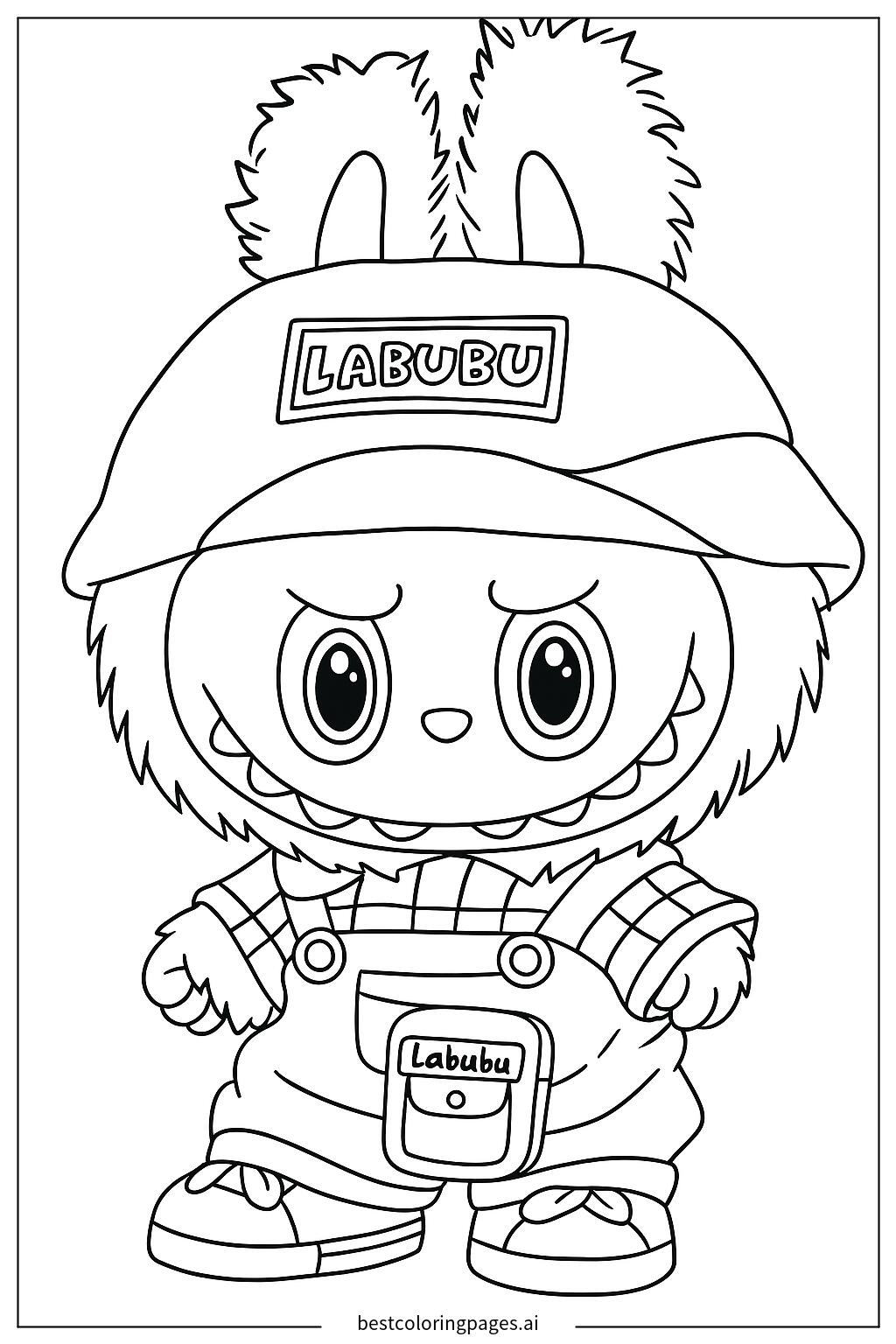 Labubu in overalls 1
