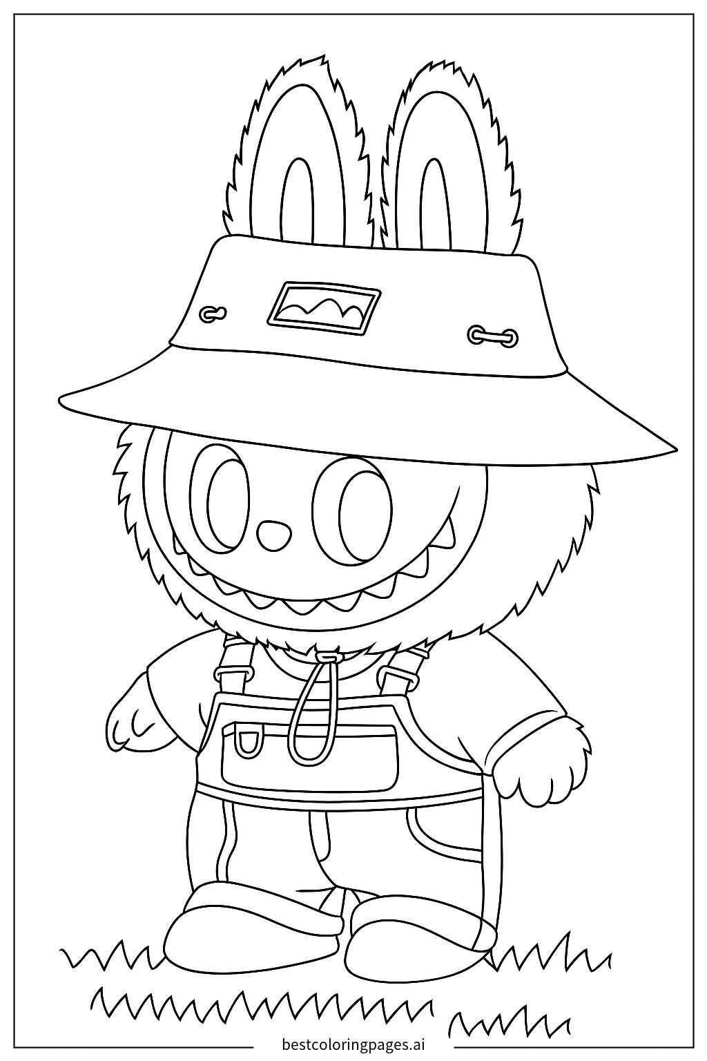 Labubu in overalls 2