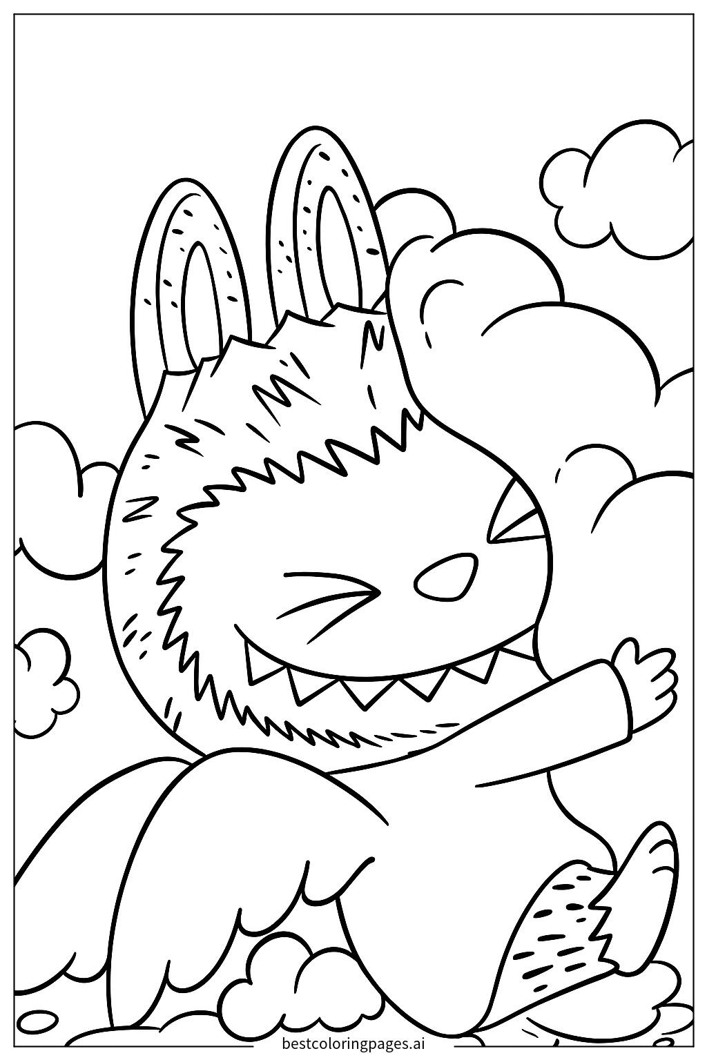 Labubu in the clouds