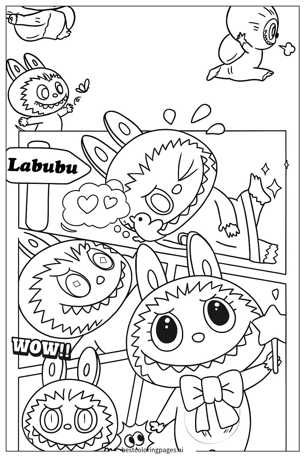 Labubu is playing
