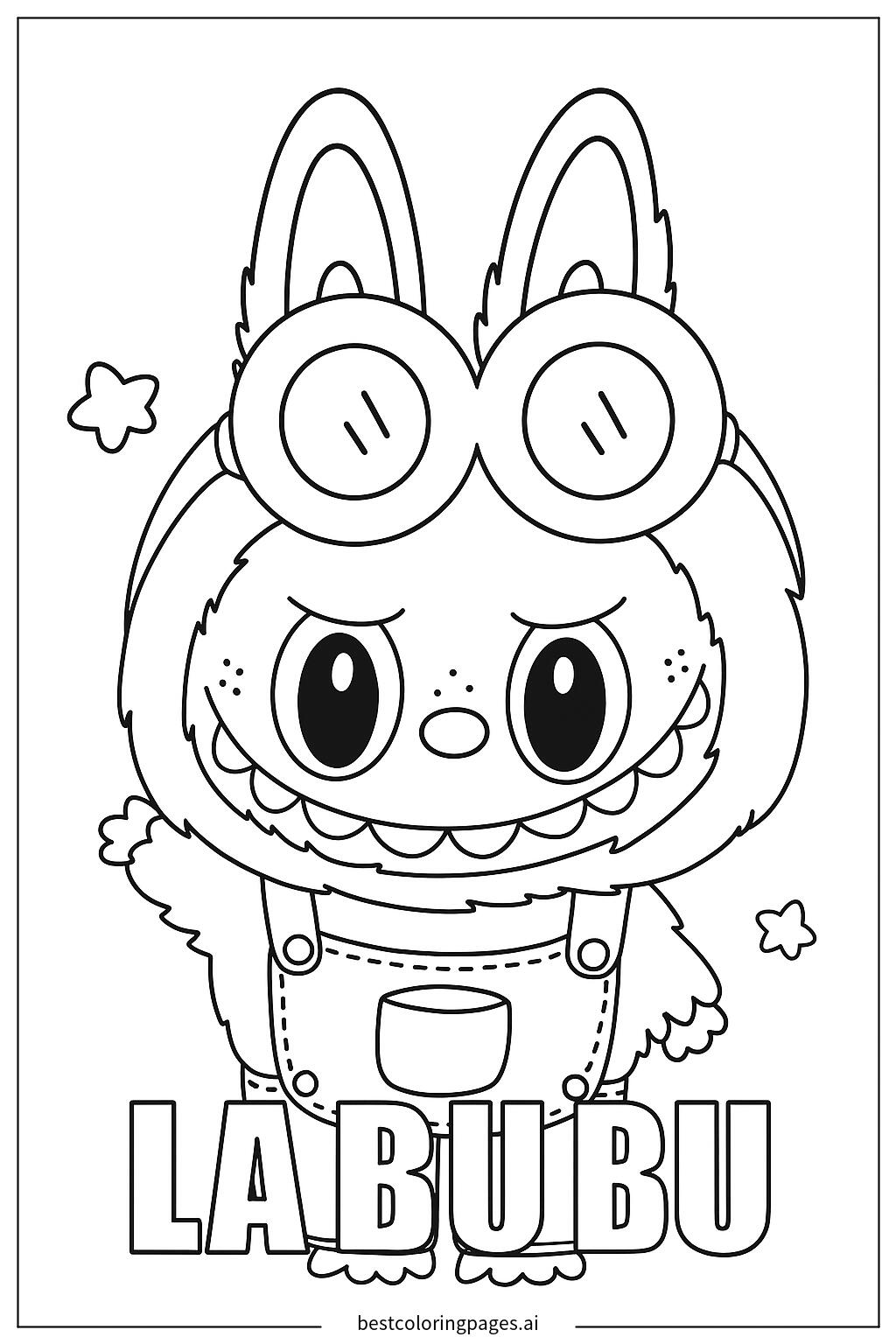 Labubu wearing goggles