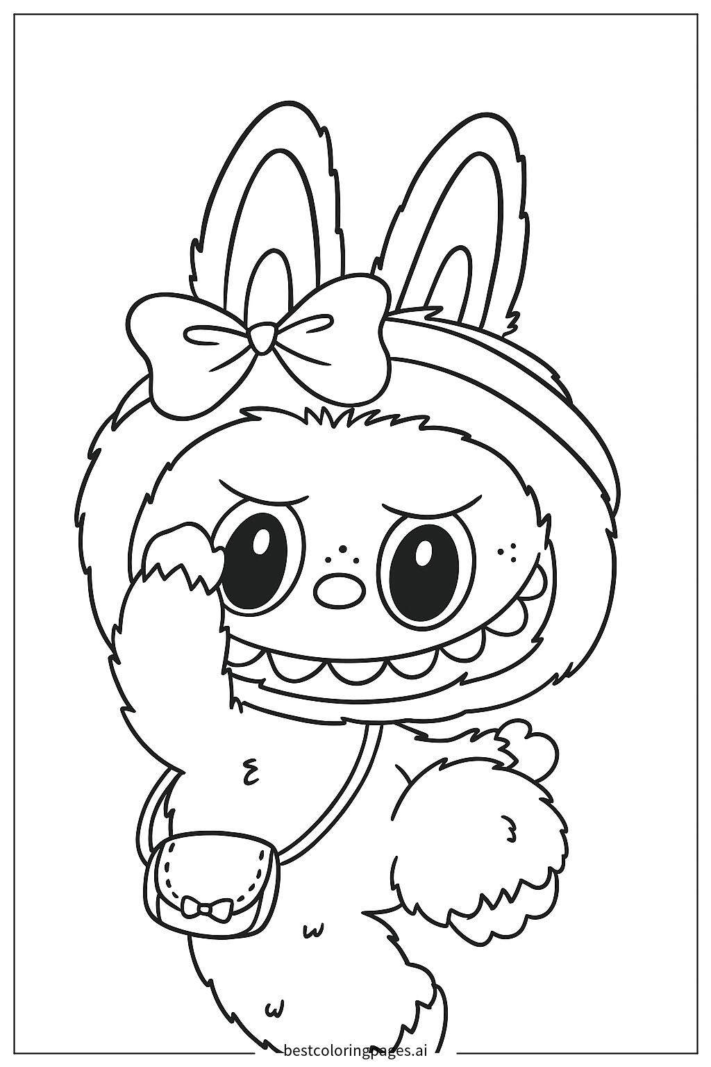 Labubu with a bow 1