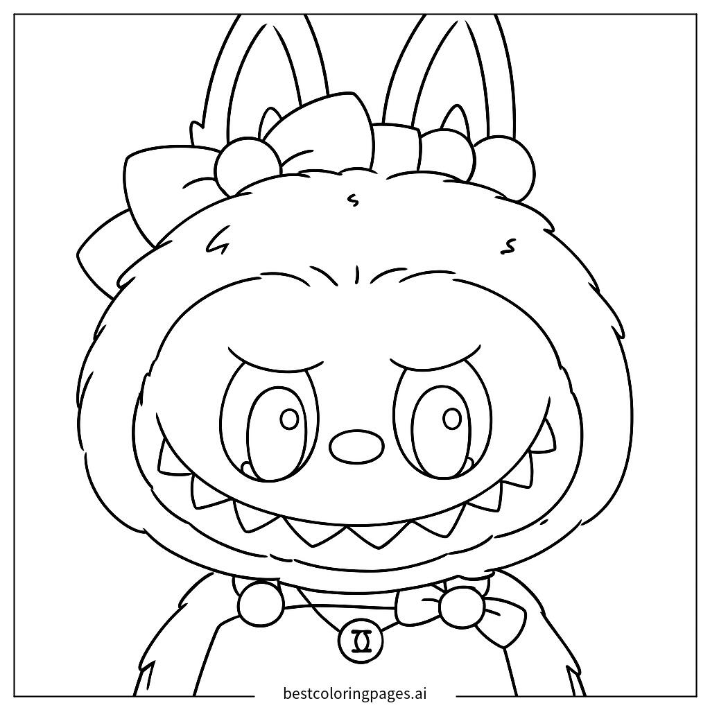 Labubu with a bow