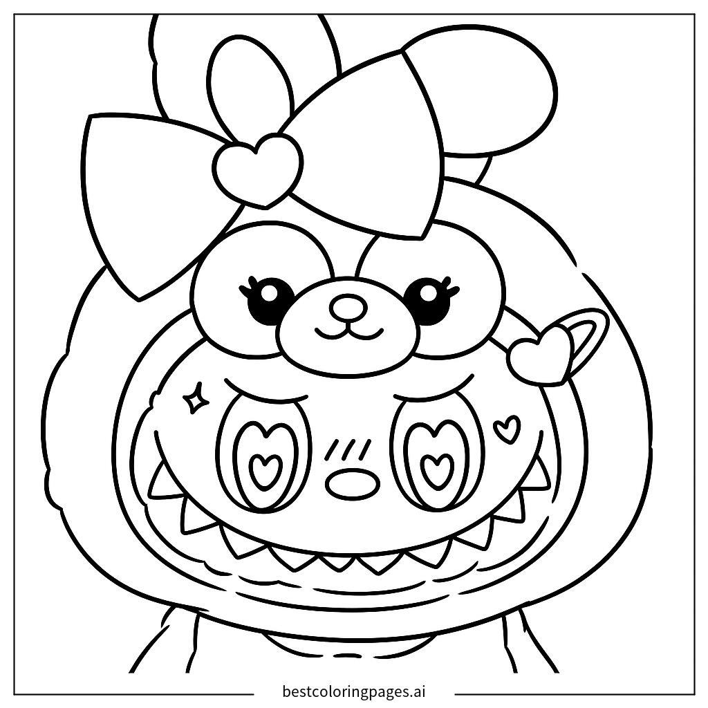 Labubu with cute bow 3