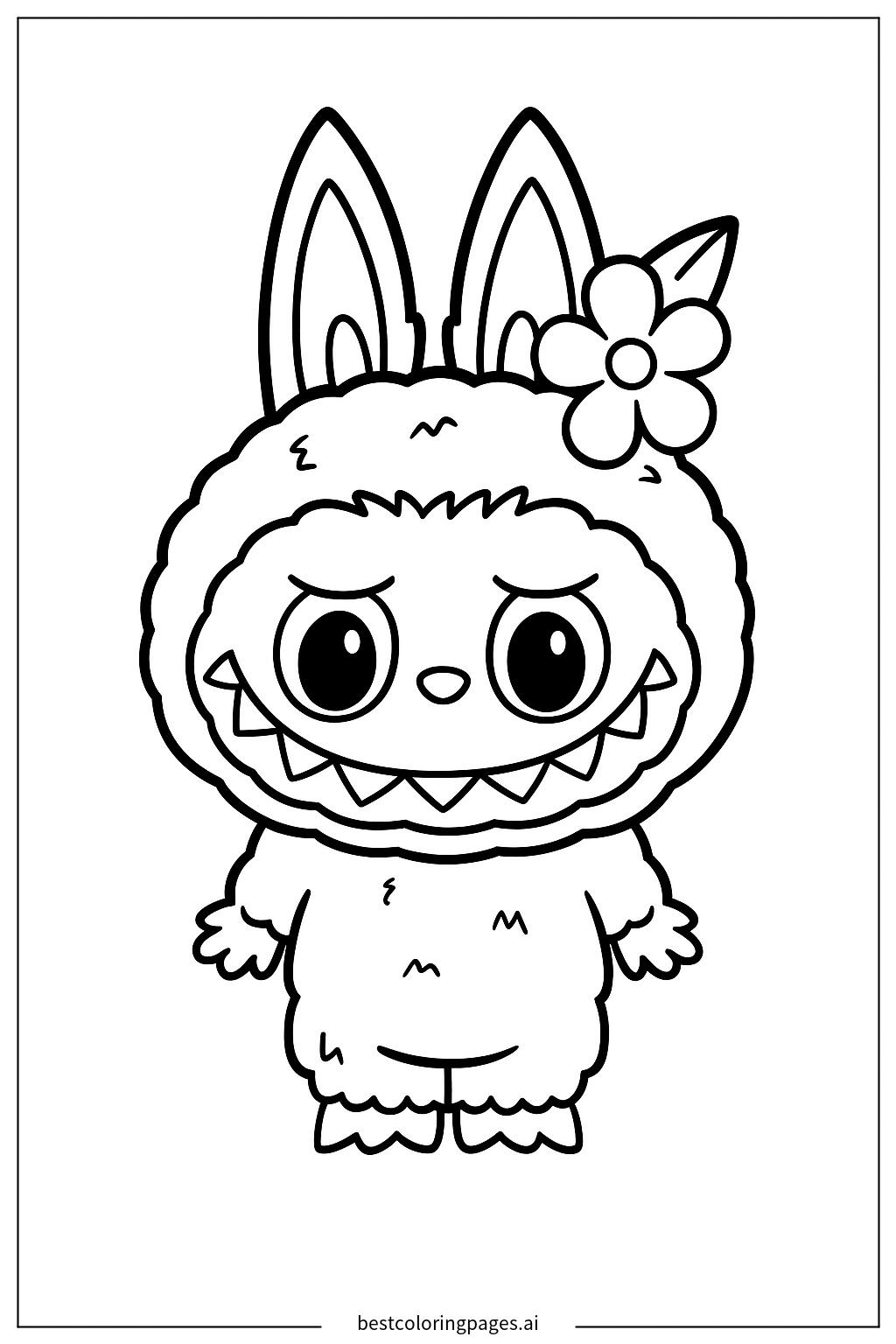 Labubu with flower crown