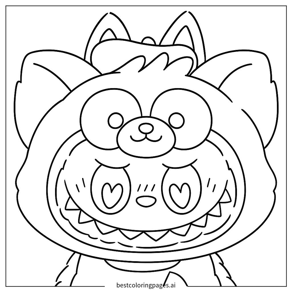 Labubu with heart eyes