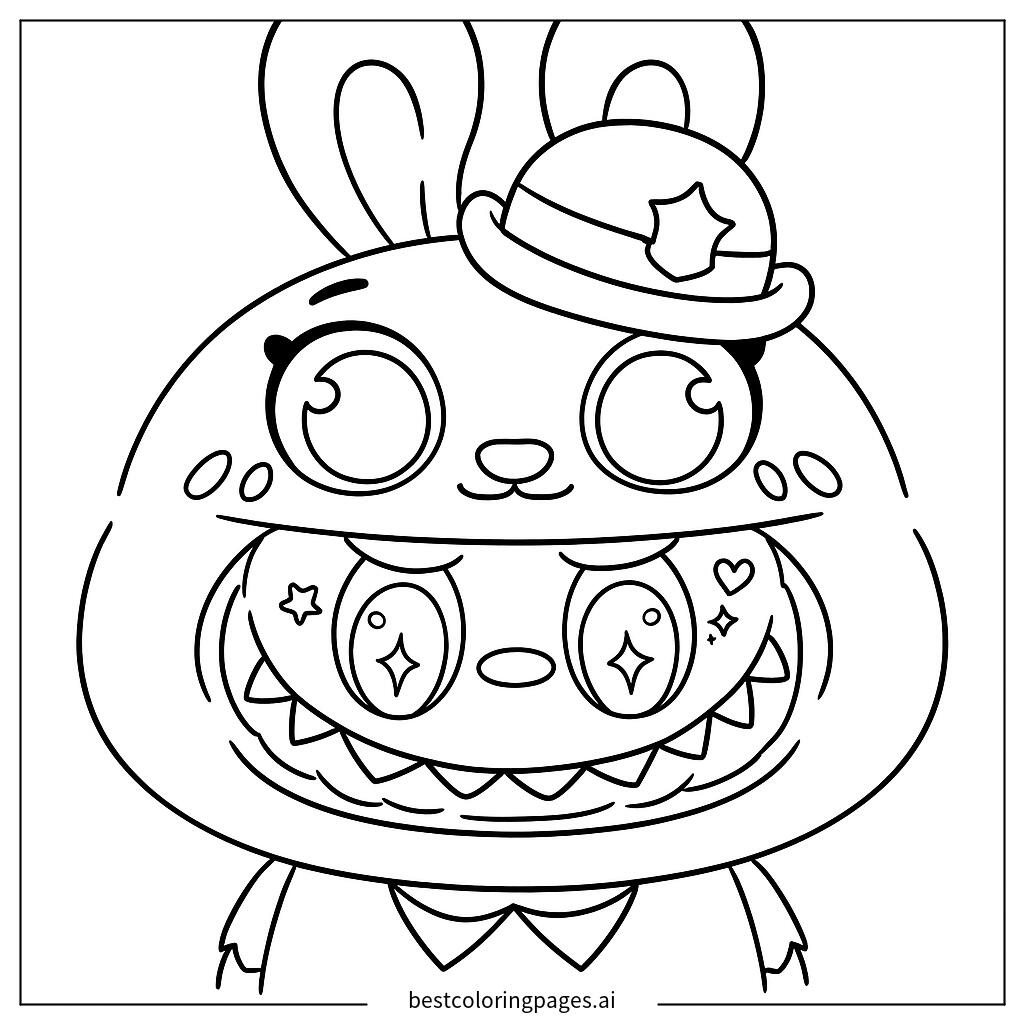 Labubu with police hat
