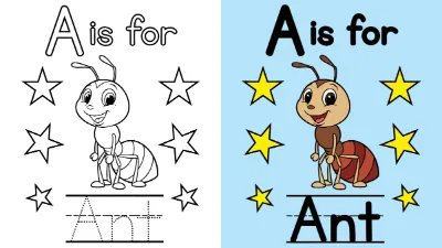 Trang Tô Màu Chữ A