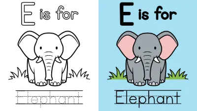 Trang Tô Màu Chữ E