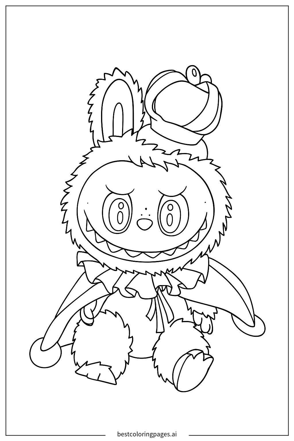 Mischievous plush bunny