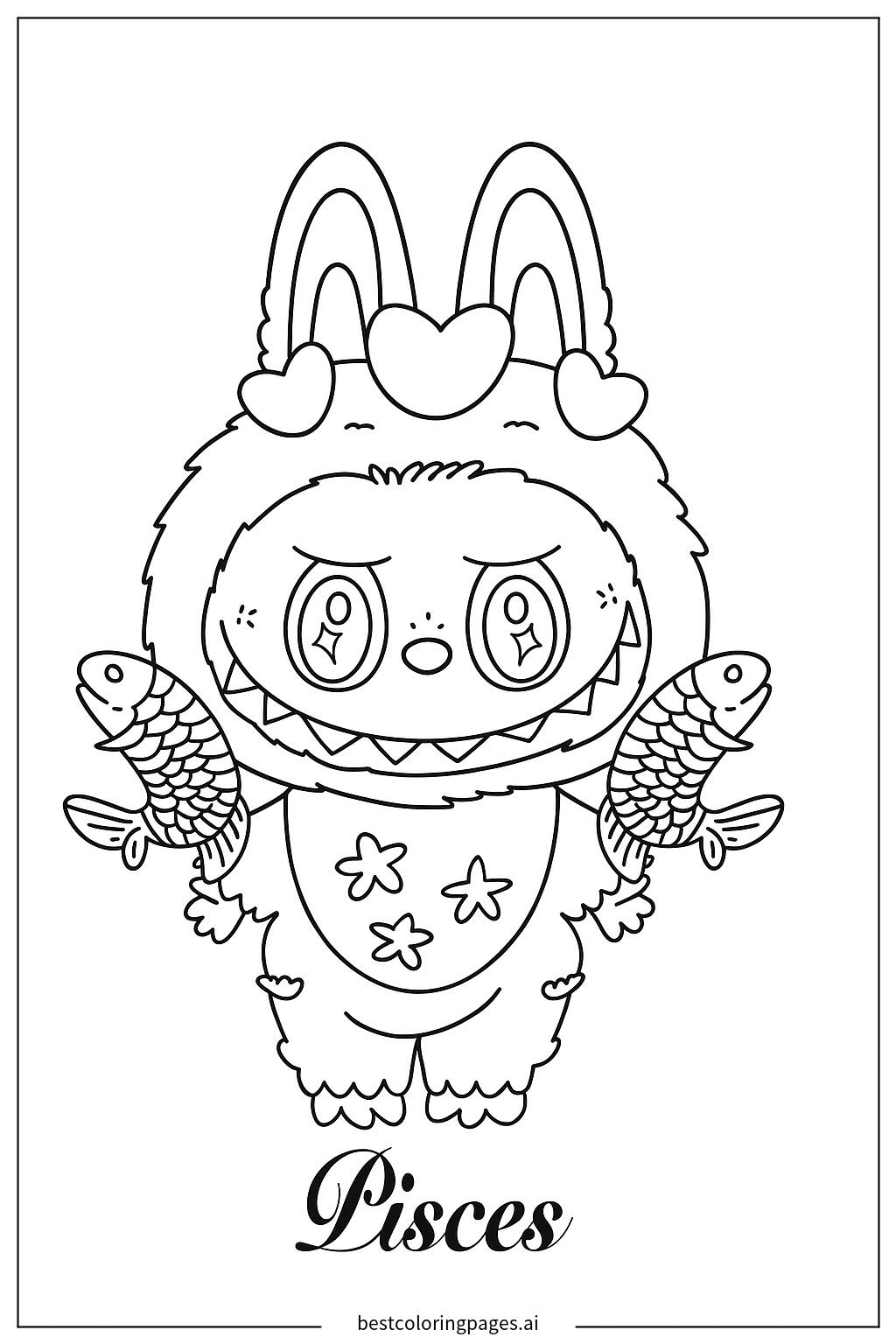 Pisces character illustration