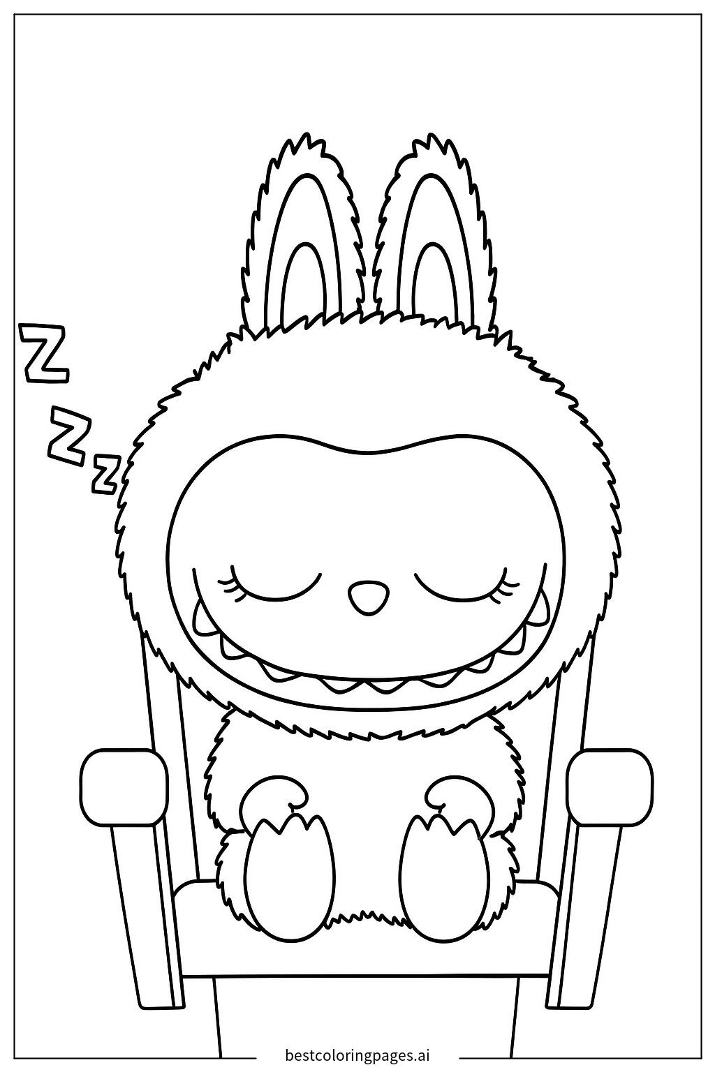 Sleeping fluffy creature