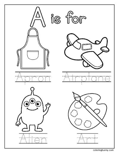 Bắt Đầu Với Chữ A Trang Tô Màu 2