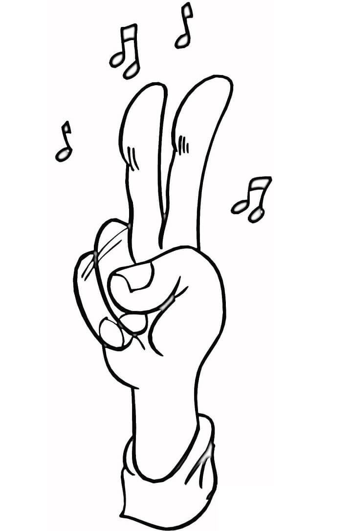 Bàn Tay Ra Hiệu Với 2 Ngón