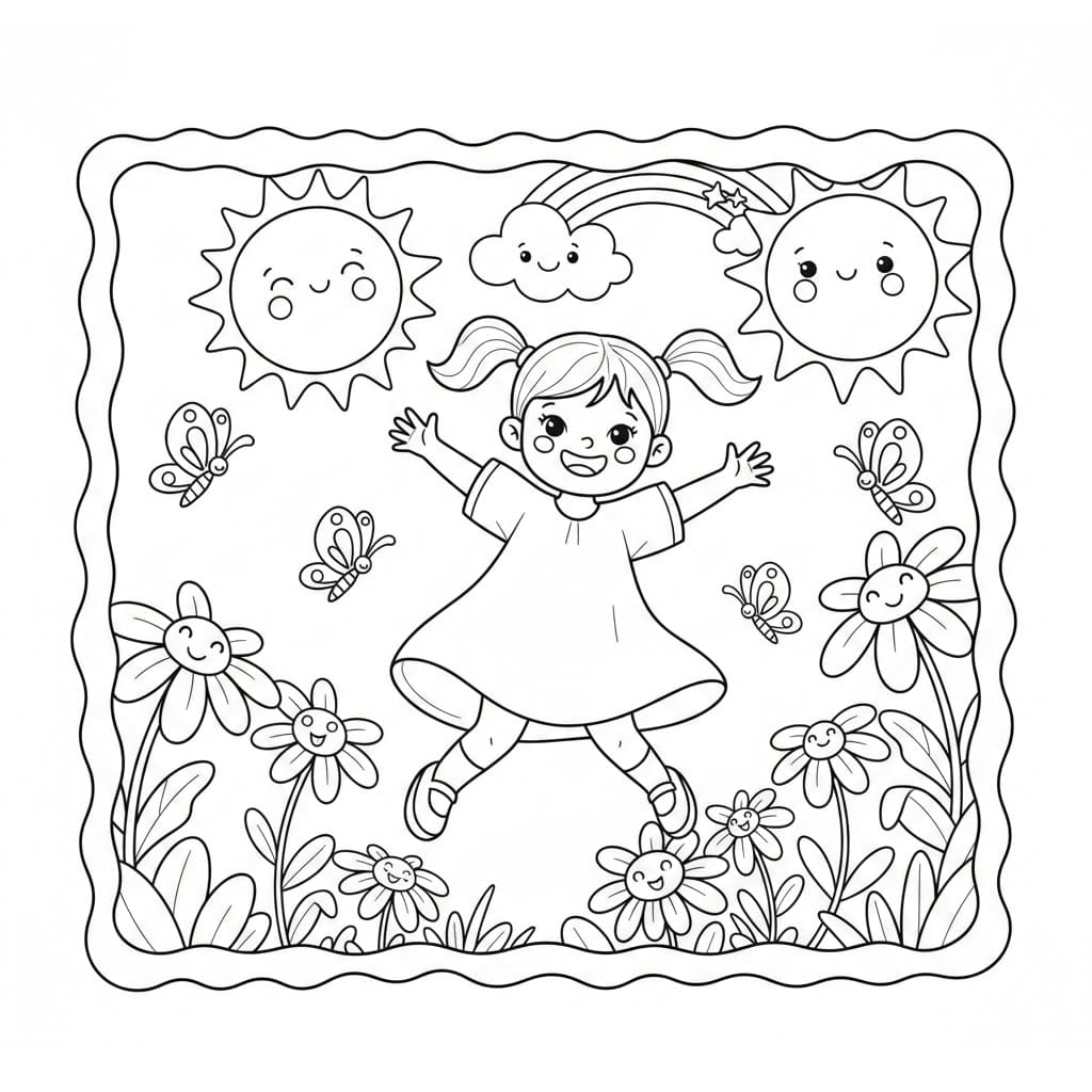 Bé Gái Đang Chơi Rất Vui