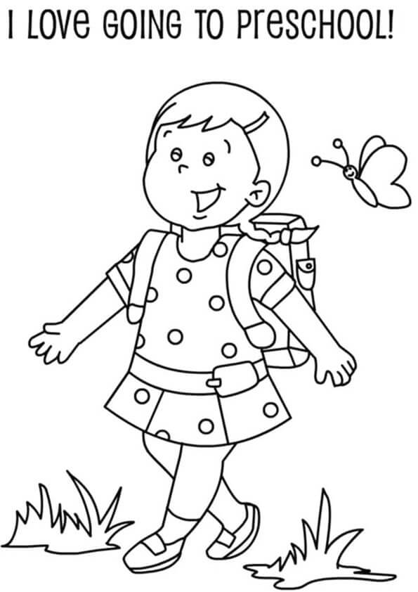 Bé Gái Đến Trường