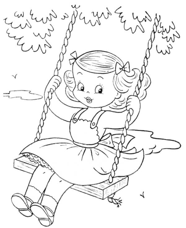 Bé Gái Trên Xích Đu