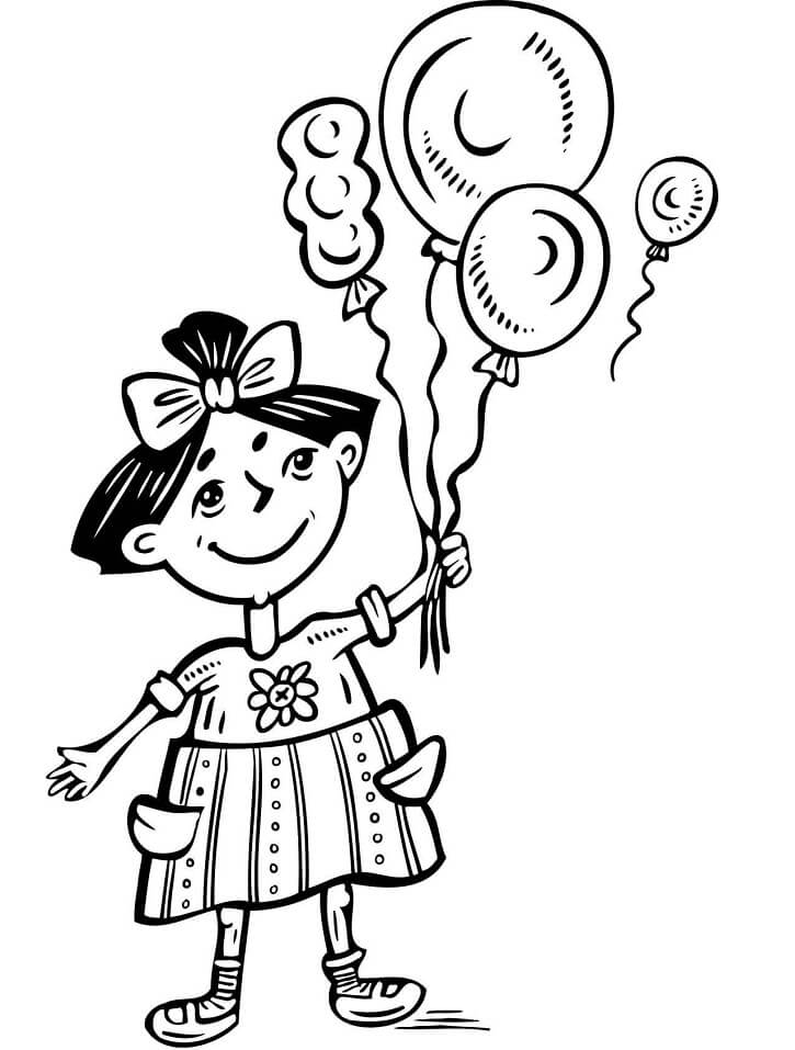 Bé Gái và Bóng Bay