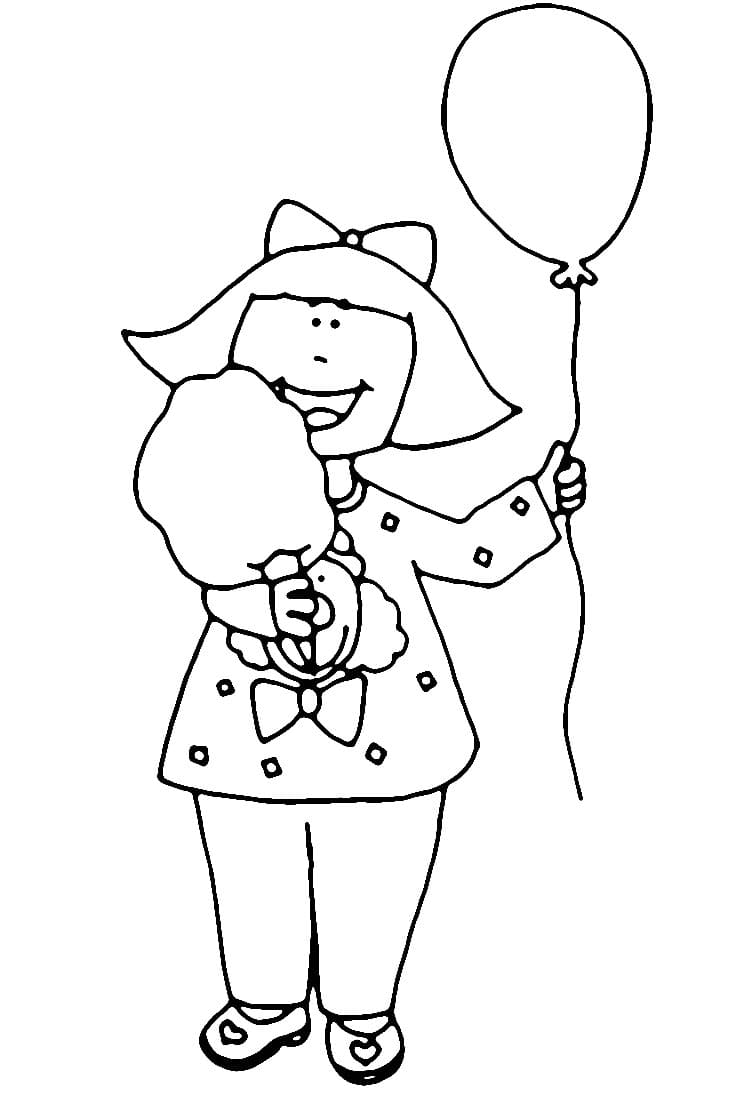 Bé Gái và Kẹo Bông Gòn