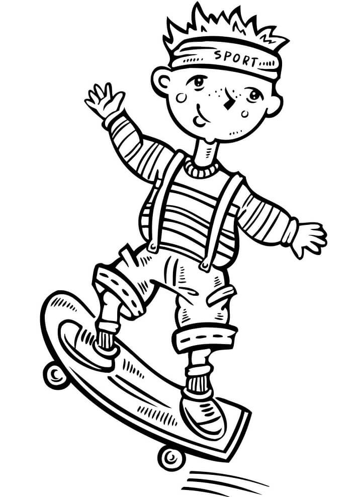 Bé Trai Đang Trượt Ván