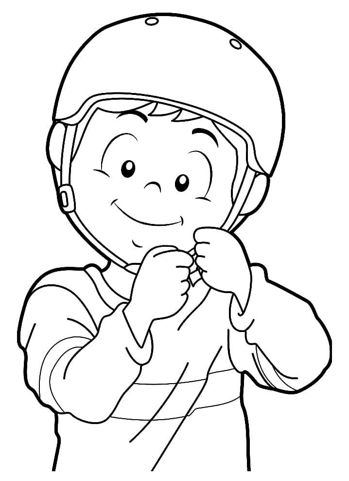 Bé Trai Đội Mũ Bảo Hiểm