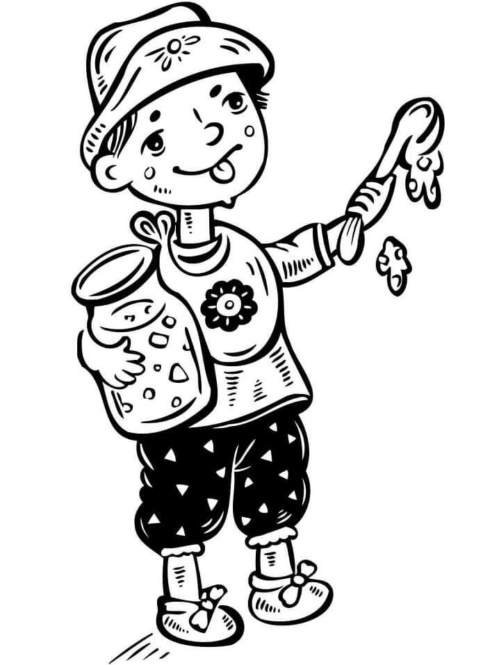 Bé Trai Làm Đổ Thức Ăn