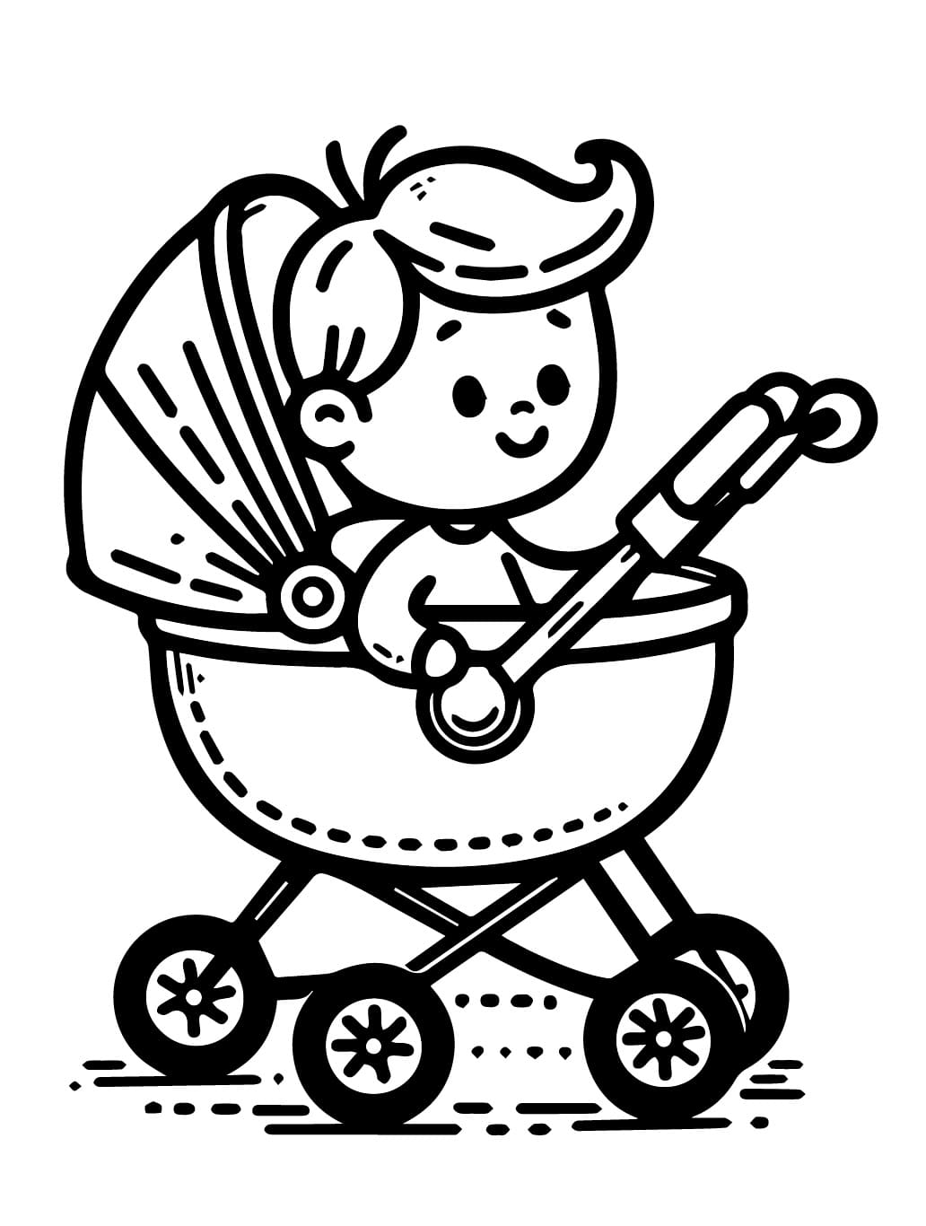 Bé Trai Trong Xe Đẩy