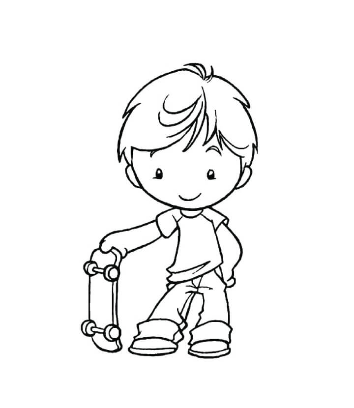 Bé Trai Trượt Ván