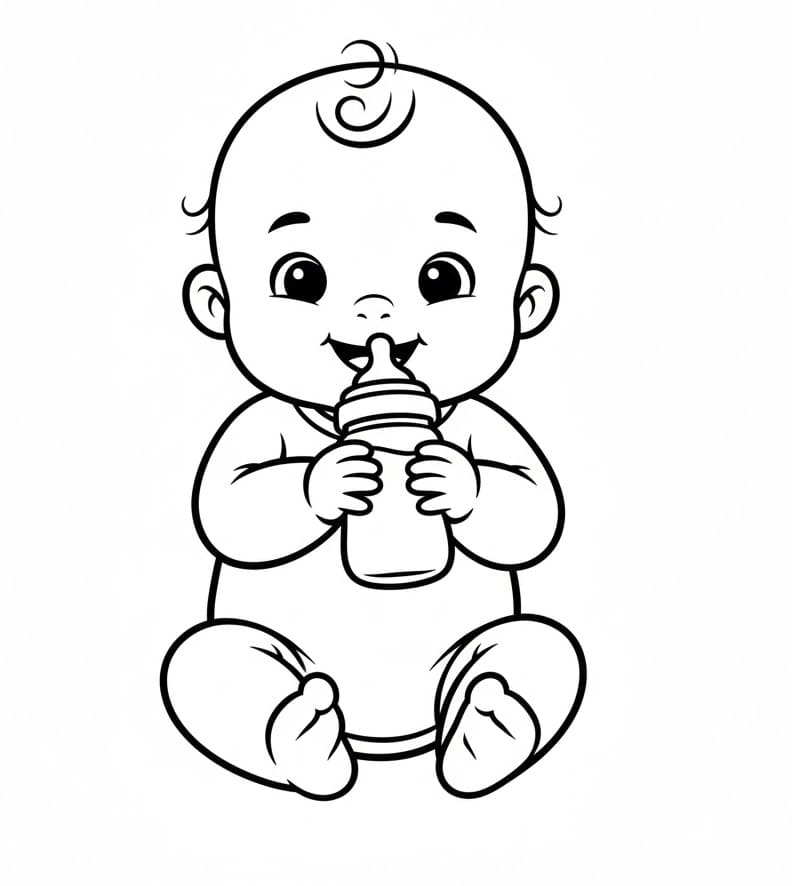 Bé Với Bình Sữa